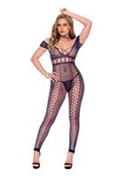 Crochet net footless bodystocking