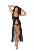 Lace slip on gown with strappy front detail