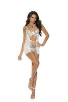 Embroidered mesh babydoll - Plus
