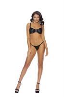 Satin bra with underwire cups