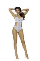 Mesh and lace teddy