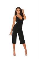 Deep V lycra jumpsuit
