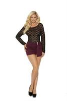 Lace and lycra mini dress