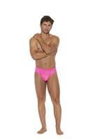 Men's printed mesh brief.