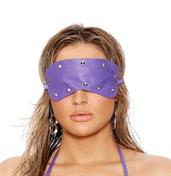 Leather blindfold with studs.