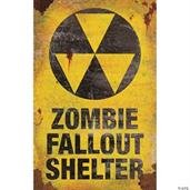 Metal Sign-Zombie Fallout Shel