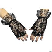Gloves Black Fingerless 1 Sz