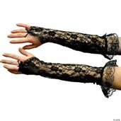 Gloves Bk Lce Fngrlss Elbow