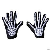 Skeleton print Black Gloves