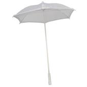 Nylon Ruffle White Parasol