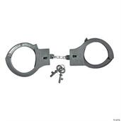 Handcuffs Plastic Silver