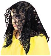 Black Spanish Mantilla Costume Accessory