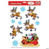 Santa Sleigh Clings