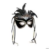 Venetian Couple Mask Bk/Gd