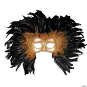 Half Style Mask Gd With Feathers
