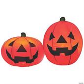 Pumpkin Set 2 In A Bag Lighted