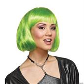Green Bob Wig