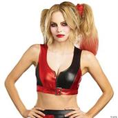 Harlequin Top Blk/Dark Red