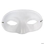 Satin White Half Mask