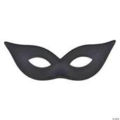 Satin Black Harlequin Mask