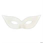 Satin White Harlequin Mask
