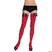 Knee Highs Dots With Lady Bug Bow