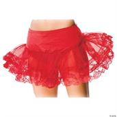 Petticoat Red Lace Bottom
