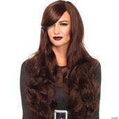 Wig Long Wavy Brown