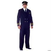 Airline Captain Adult Black Costume