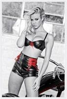 Allure Lingerie Faux Leather Ribbon Shorts