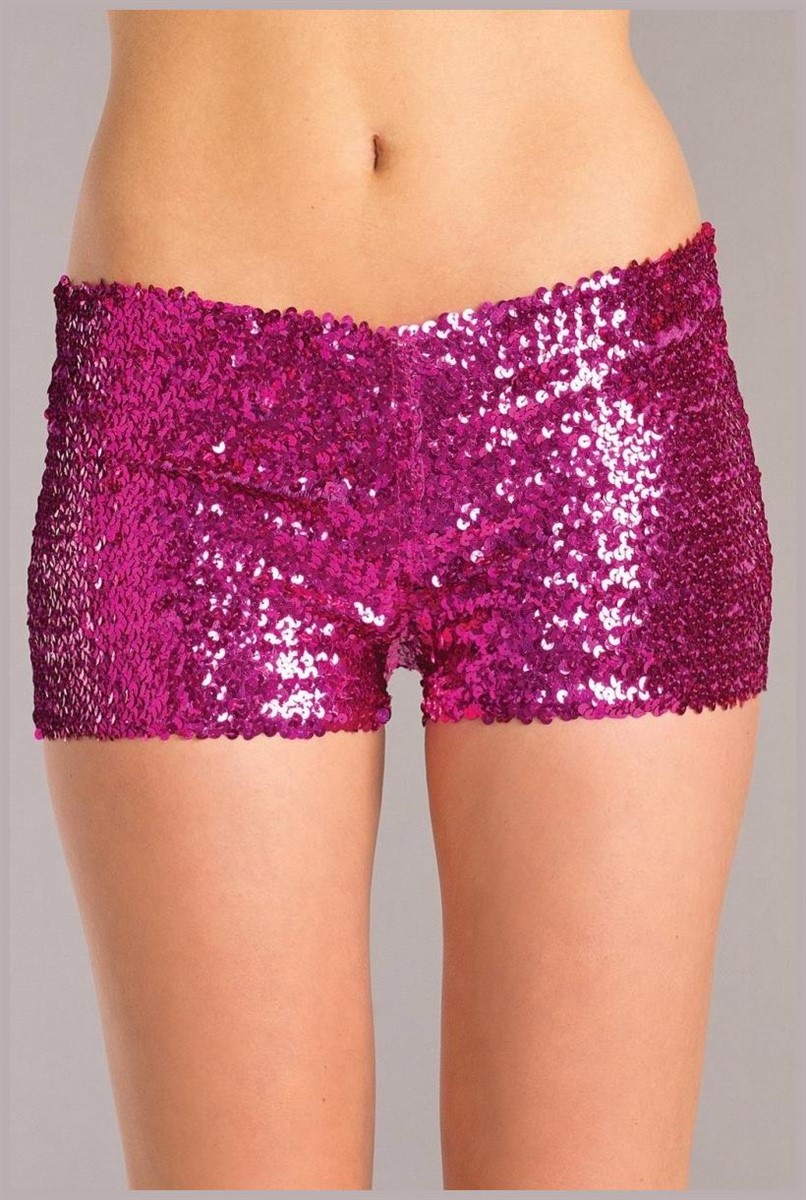 pink sequin shorts