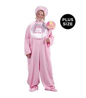 Be My Baby Jammies (Pink) Adult Plus Costume