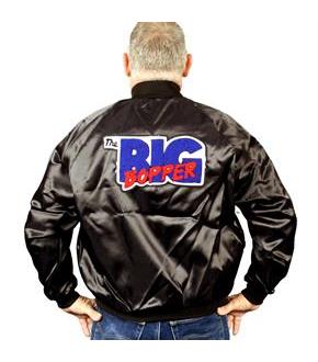 Black Satin Big Bopper Jacket Adult Costume