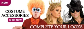 Costume Accessory, wigs, hats, costume kits, jewelery, gloves
